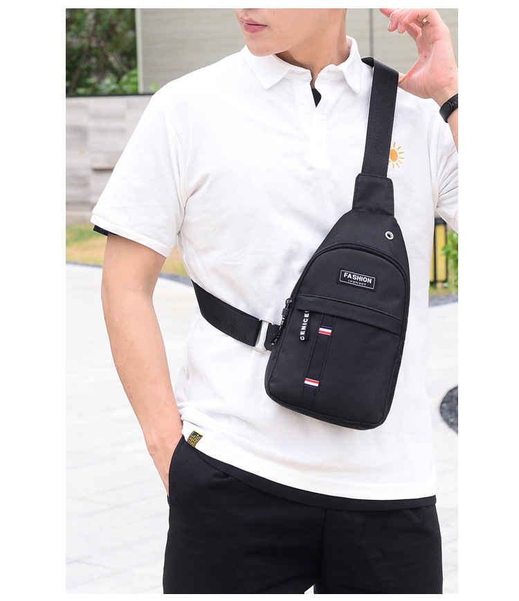 Canvas Material Solid Color Pattern All Seasons Season Men's Sports Solid Color Canvas Waist Bags