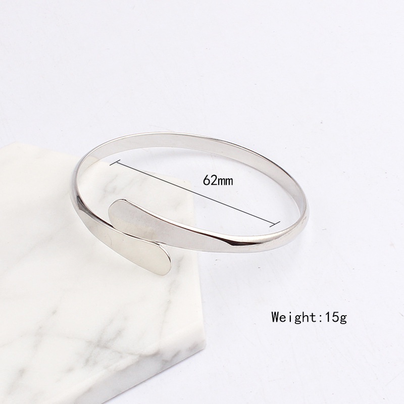 10g Weight No Inlaid Inlay Material Anniversary, Business, Travel Occasion Fashion New Opening Simple Korean Wild Retro Alloy Bracelet