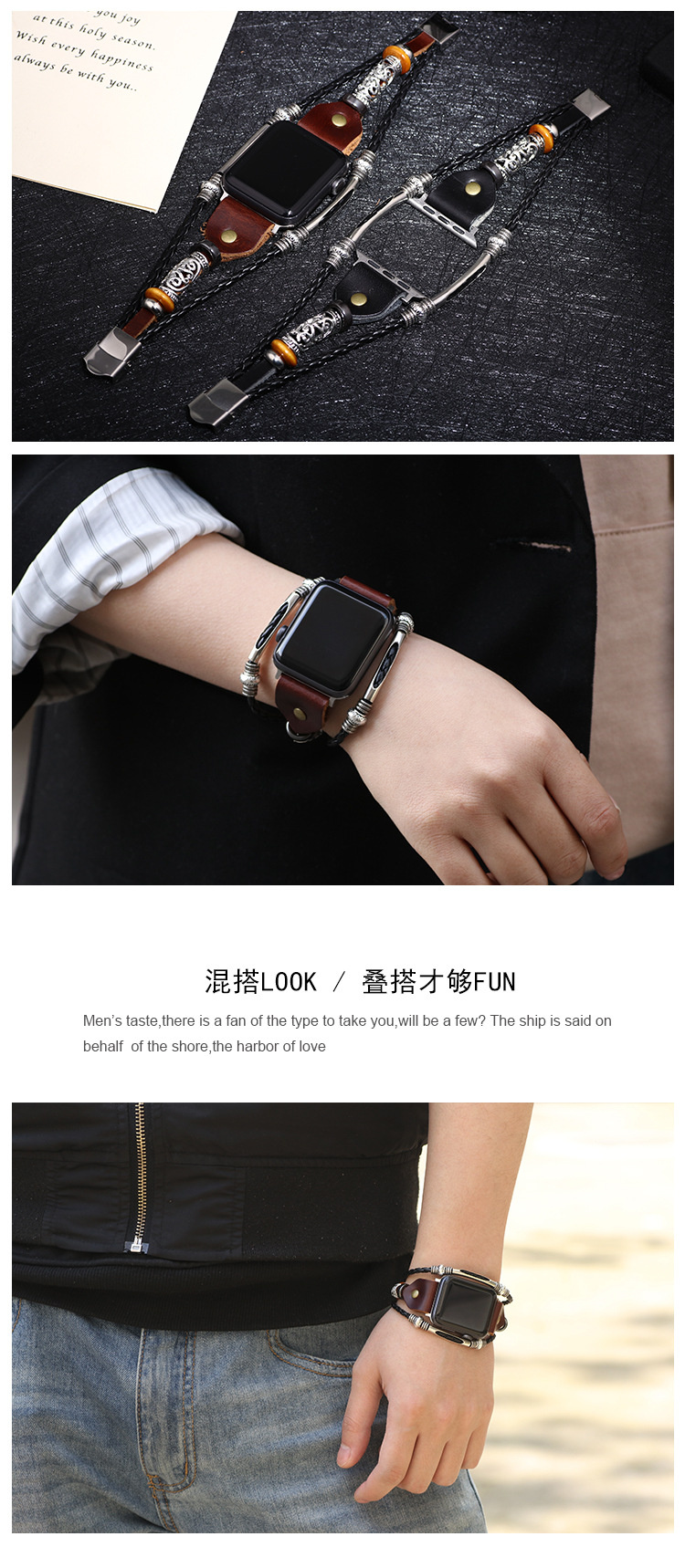 Iwatch Strap Leather Smart Watch Bracelet Strap Accessories display picture 4