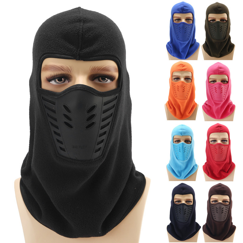 Pulover din fleece polar, mască de toamnă și iarnă pentru exterior, căciulă de călărie, protecție pentru față, căciulă rezistentă la frig și căciulă caldă_voghion.com