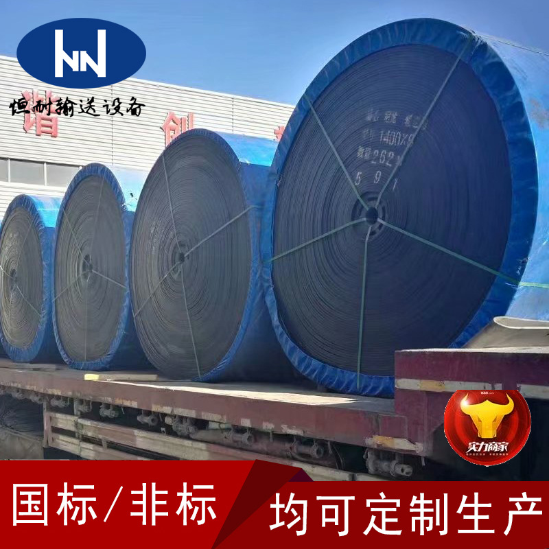 厂家直销皮带输送机耐磨防滑橡胶尼龙输送带耐热花纹传送带EP运输