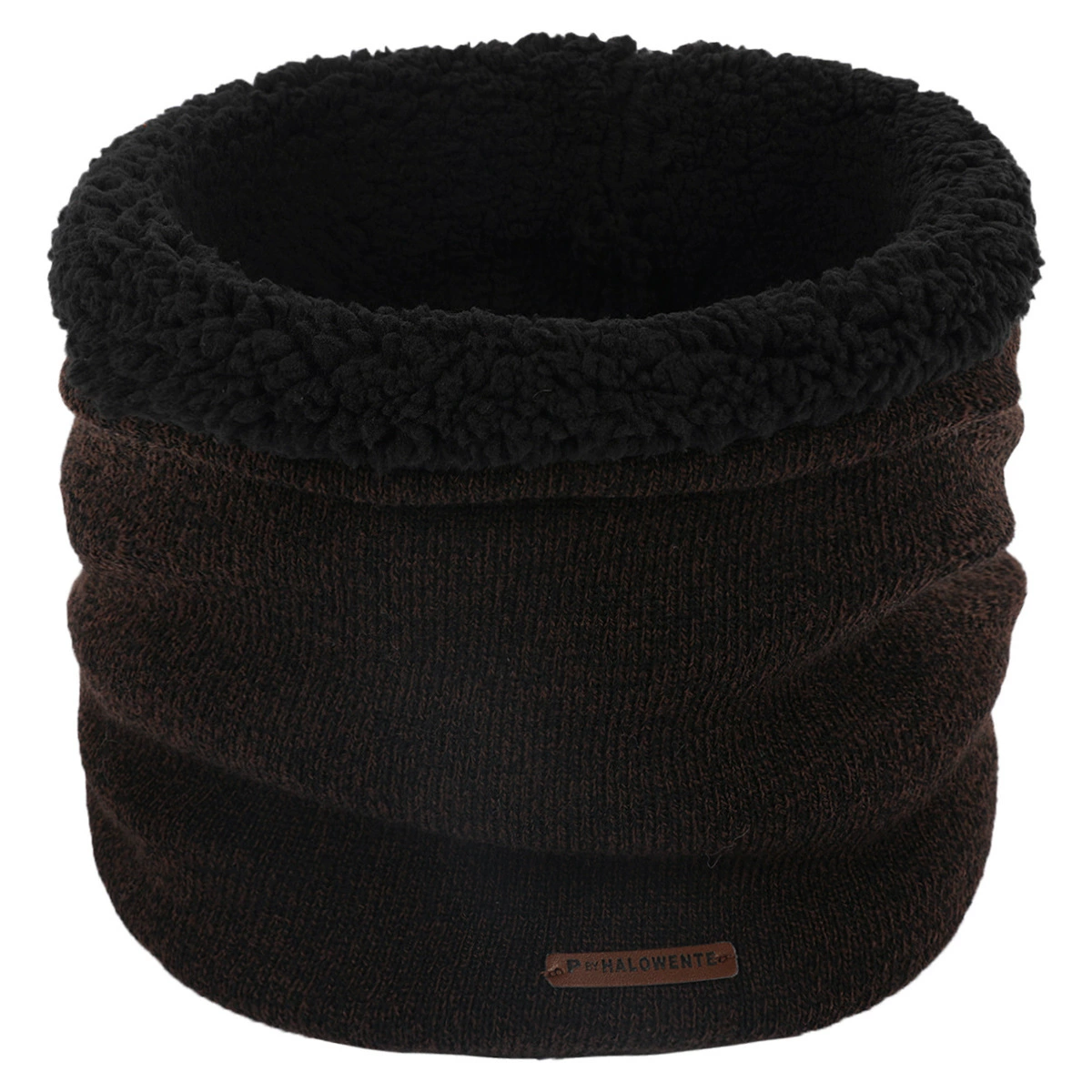 Men's winter knitted fashionable keep warm fleece scarf, increased thickness