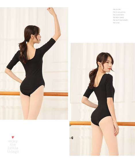 New Style Body Dance Practice Clothes conjoined Lycra Cotton Adult Ballet Dance Practice Body Training Spring and Summer Top