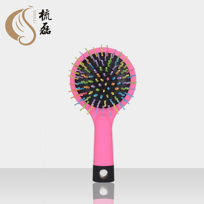 现货供应彩虹气囊防静电便携式气囊梳礼品促销韩国彩虹梳