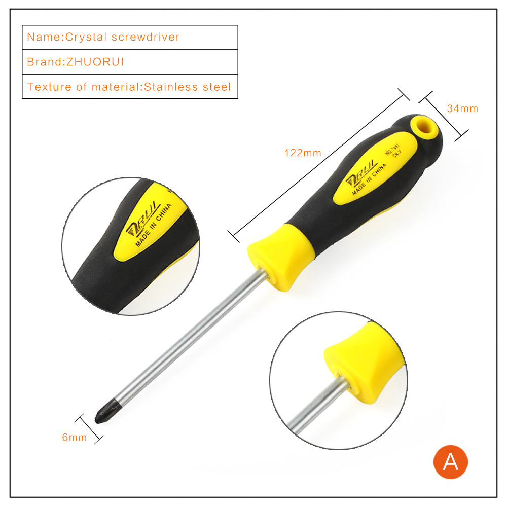 Destornillador antideslizante de plástico de dos colores de doble uso retráctil hogar industrial desmontaje herramienta de reparación Cruz-palabra flor de ciruelo