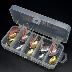 路亞餌馬口亮片餌2.5/3.5/5g套裝11件擬餌勺型單鈎翹嘴仿生餌假餌