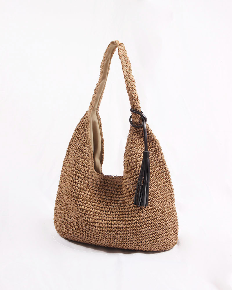 Femmes Moyen Toutes Les Saisons Paille Style Vintage Sac D'épaule display picture 1