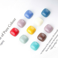 童趣可愛純色方塊饅頭半丸樹脂貼片DIY手工飾品配件材料批發