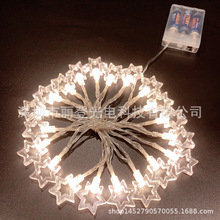 led星星套件灯串 电池盒星星灯串 镂空星星挂件灯串 挂件灯串