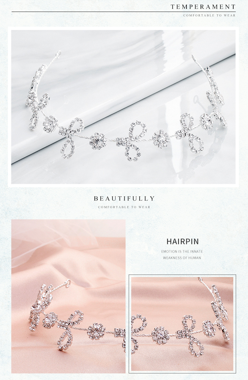 Fashion diamond headband soft chain headband