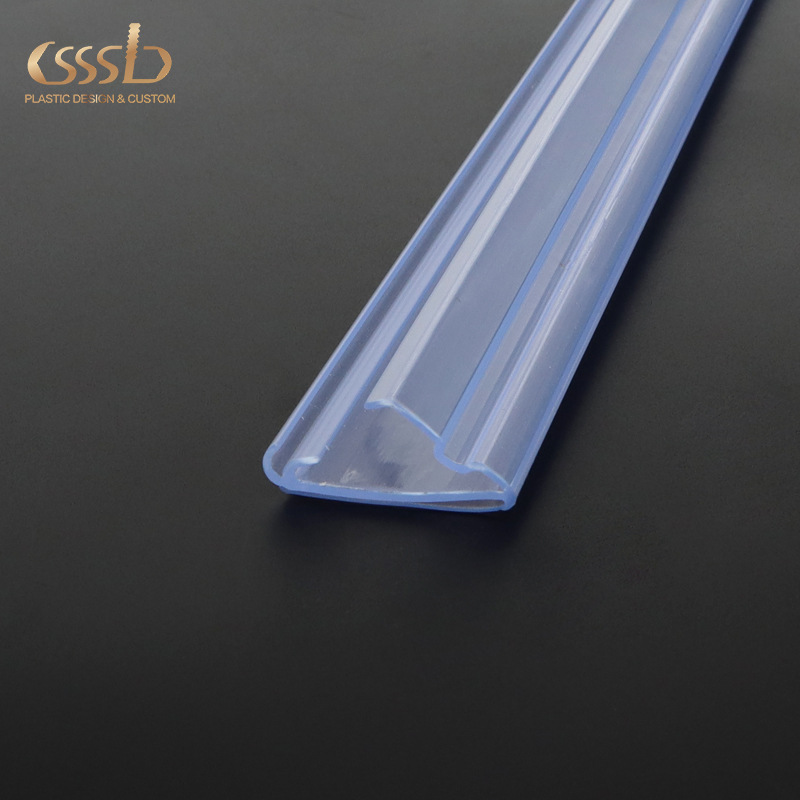 订做 超市货架标签条 透明PVC挤出标价条 PC型材 货架配件型材