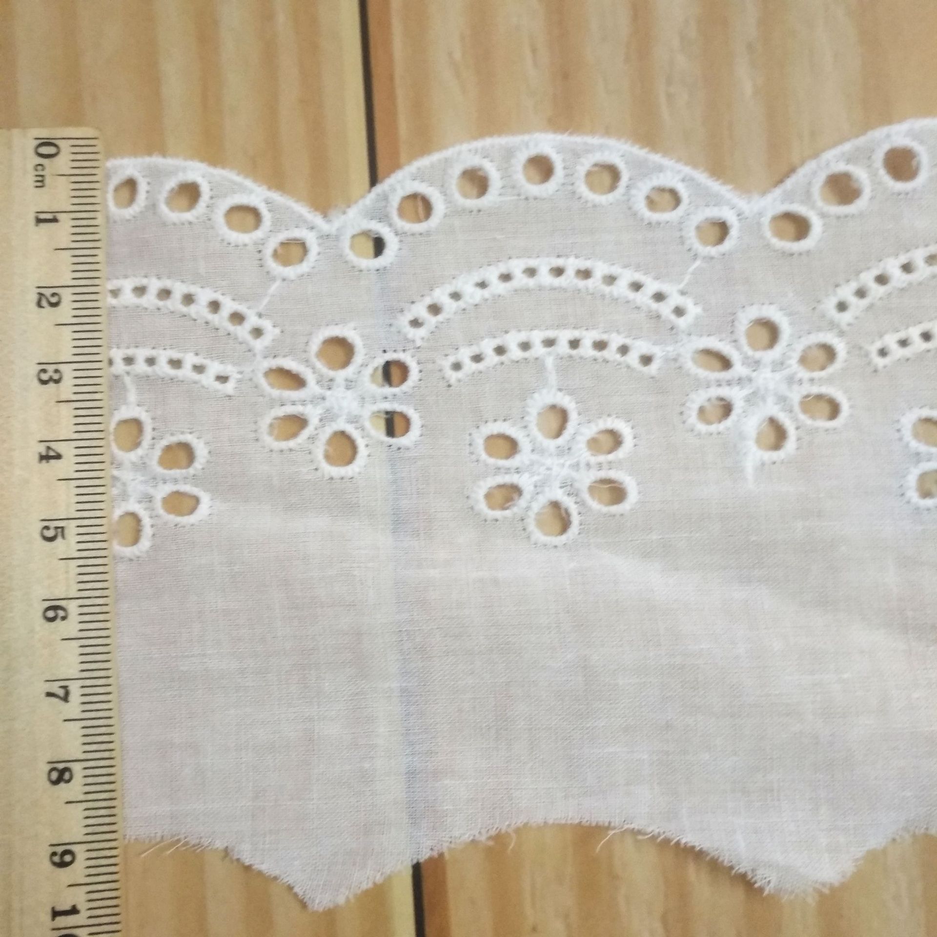 纯棉服装辅料韩版镂空蕾丝 9.5宽棉布刺绣花边纯棉线童装花边lace