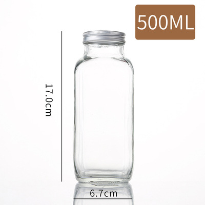 알루미늄 캡이 달린 500ML 팔각형 병
