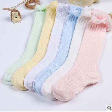 summer children Stockings Mesh ventilation Thin section pure cotton Baby Socks High cylinder baby Mosquito socks Manufactor wholesale