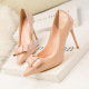 9288-59 han edition style bow thin with shallow mouth pointed sexy high-heeled shoes show thin high-heeled shoes