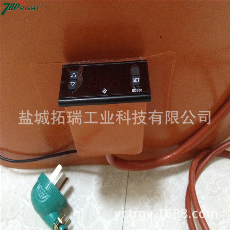 生产数显温控硅橡胶树脂油桶加热器 硅橡胶油桶树脂电加热器