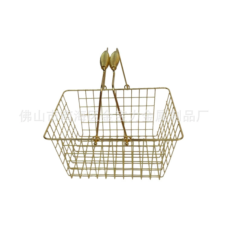 Корзина для покупок в супермаркете, корзина из гальванической проволоки, корзина для закусок, корзина для мешков для пива и напитков, металлическая корзина для покупок