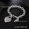 Specials wholesale silver jewelry fashion exquisite center brand thick bracelet foreign trade selling European and American popular exquisite jewelry