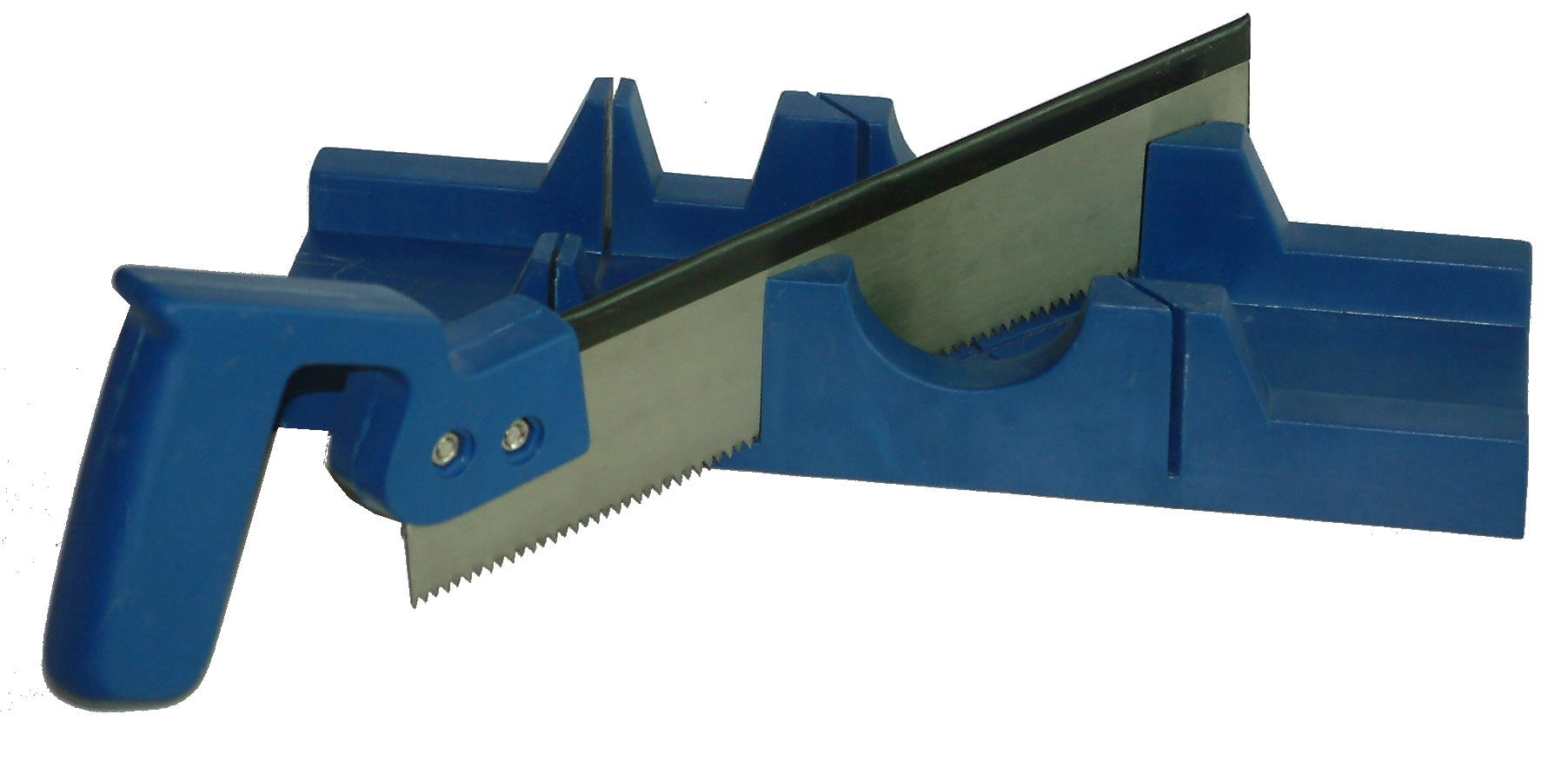 供应优质蓝色塑料斜锯盒.小夹背锯盒 外贸出口加工订做