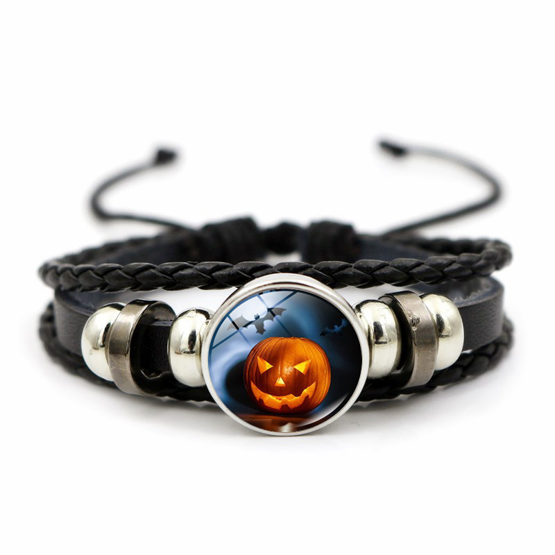 Bracciale con perline tema halloween gioiello in metallo_voghion.com