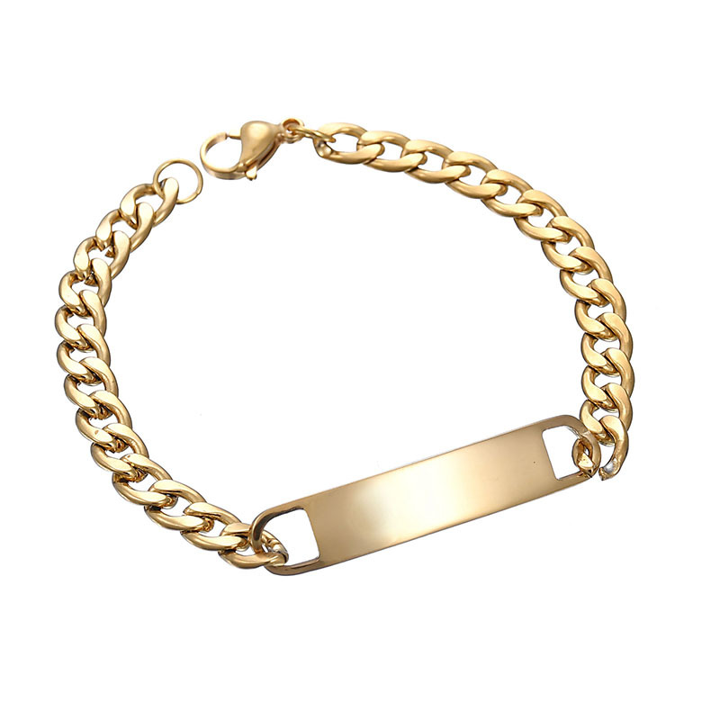 Fashion Geometric 304 Stainless Steel Plating 18K Gold Plated Men'S Bracelets display picture 4