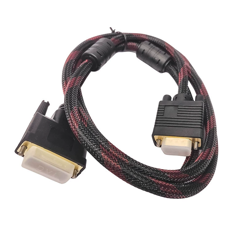 DVI-кабель: переходник DVI 24+5 в VGA, 1.5 м, кабель преобразователь VGA↔DVI