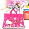 Study bag for elementary school students, big double-layer drawing board, cartoon cloth