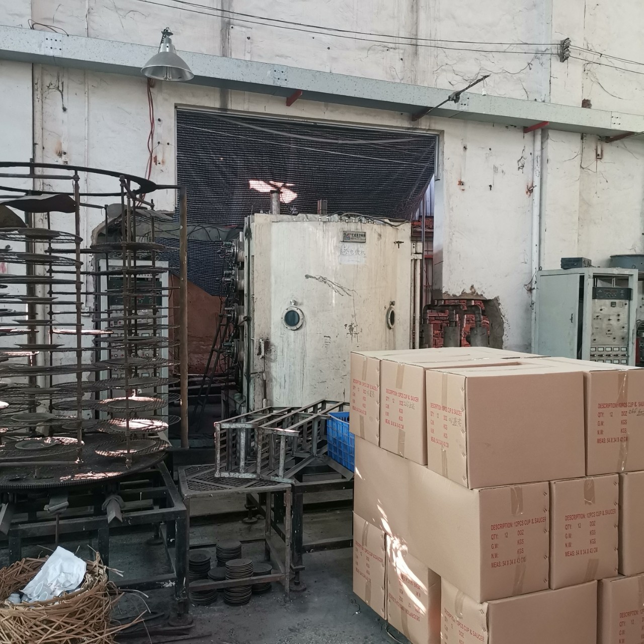 二手离子镀膜机五金产品玻璃琉璃镀膜机LD1800真空镀设备