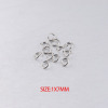 Spot 1*7mm Steel Rainbow Rainbow Blue Black Stainless Steel Open Circle Single Circle DIY connection circle 100/package