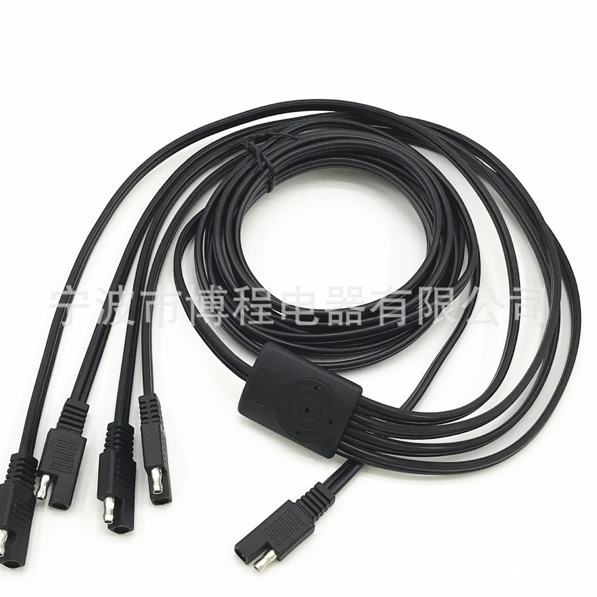 B字插头电线SAE插头线转太阳能线SAE线1拖4插头点烟器插