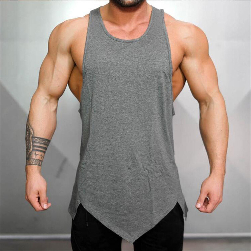 Playera sin Mangas Deportiva para Hombre de Algodón Holgada para Gimnasio image 3