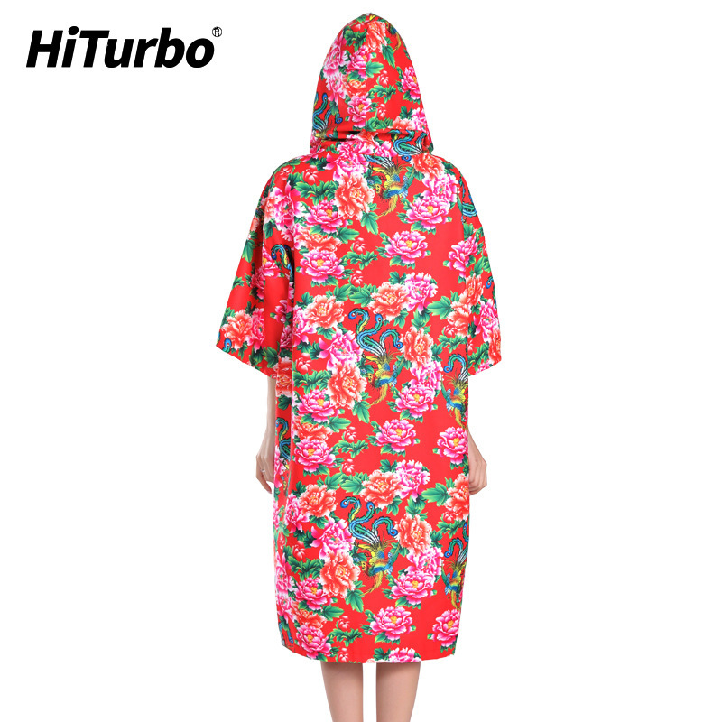 (2개) HITURBO BEACH 목욕 가운 인쇄 흡수, 잠복, 빠른 건조, 태양 방지, 안티 라이트 수영 코트 코트-국가 색상 및 향수