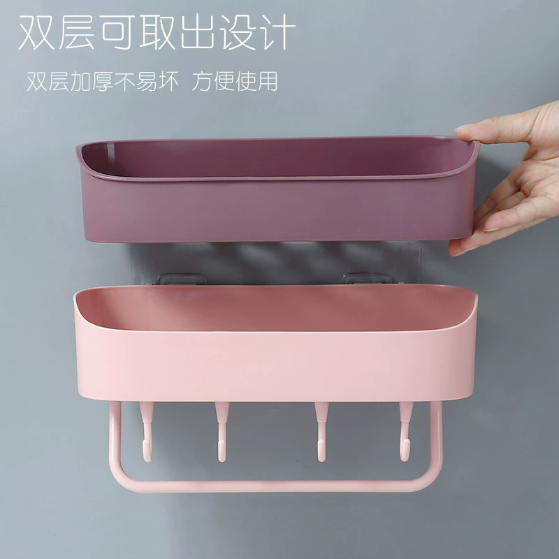 The bathroom wall -mounted bathroom storage rack is avoided.