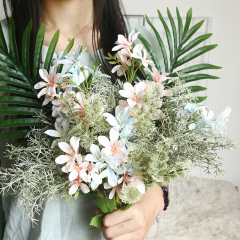 Fragrant snow orchid dancing orchid artificial flower manufacturer home decoration wedding hand-held flower road lead flower wall artificial flower MW66772