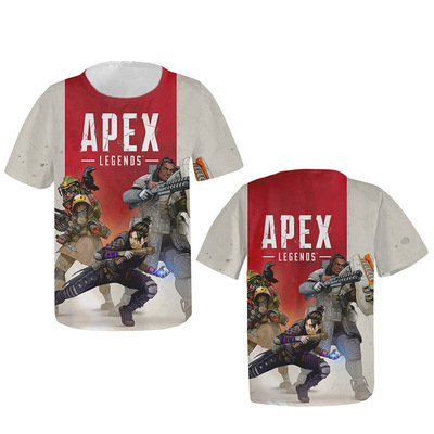 apex周边同款游戏T恤3D数码印花短袖上衣夏季潮流T恤成人大码男装|ru