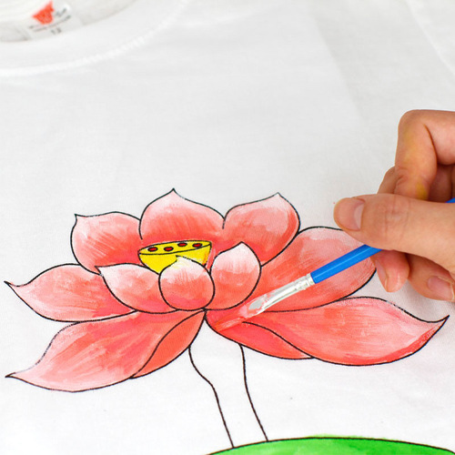 Children's painting pure cotton T-shirt Spring Festival gift tie-dye painting kindergarten activity handmade diy art materials