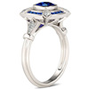 Fashionable accessory, square blue ring, European style, wish, Amazon, ebay, wholesale