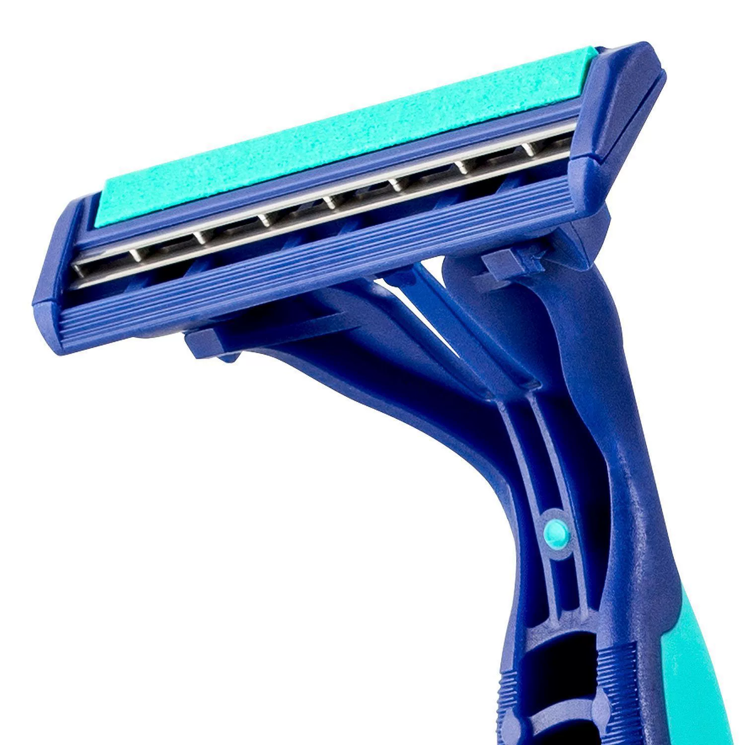 Disposable razors have movable heads with sliders.