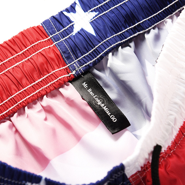 Summer Whitehead Eagle National Flag Printed Beach Trousers Loose