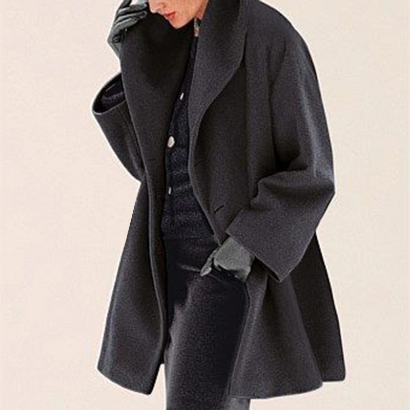 women s fashion plus size shawl collar woolen coat hot sale winter jacket  NSDF334