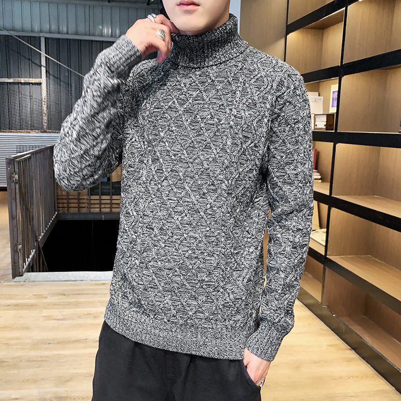 Sweater Long sleeve Socket sweater 2019 new pattern Primer Sweater Korean Edition Self cultivation Youth man High collar jacket