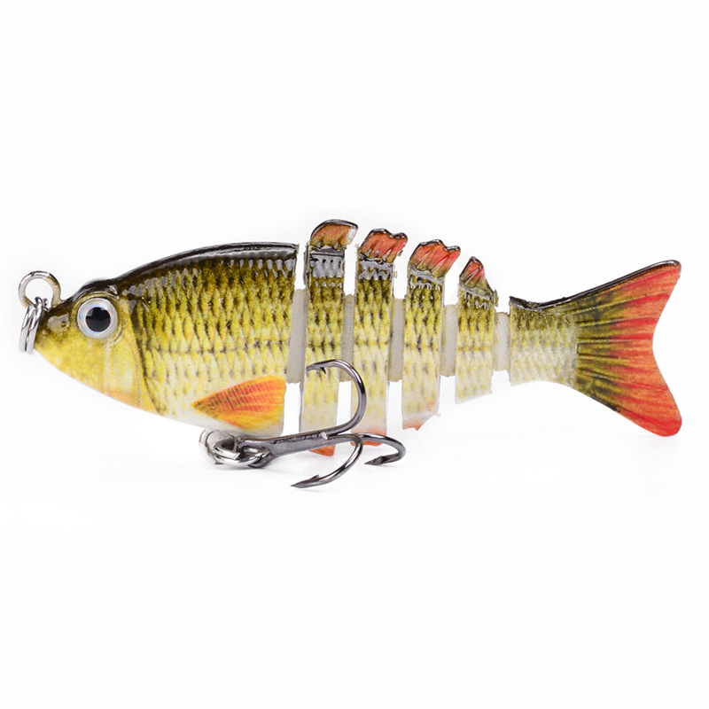 Small Multi Jointed Fishing Lures Hard Plastic Baits Fresh Water Bass Swimbait Tackle Gear