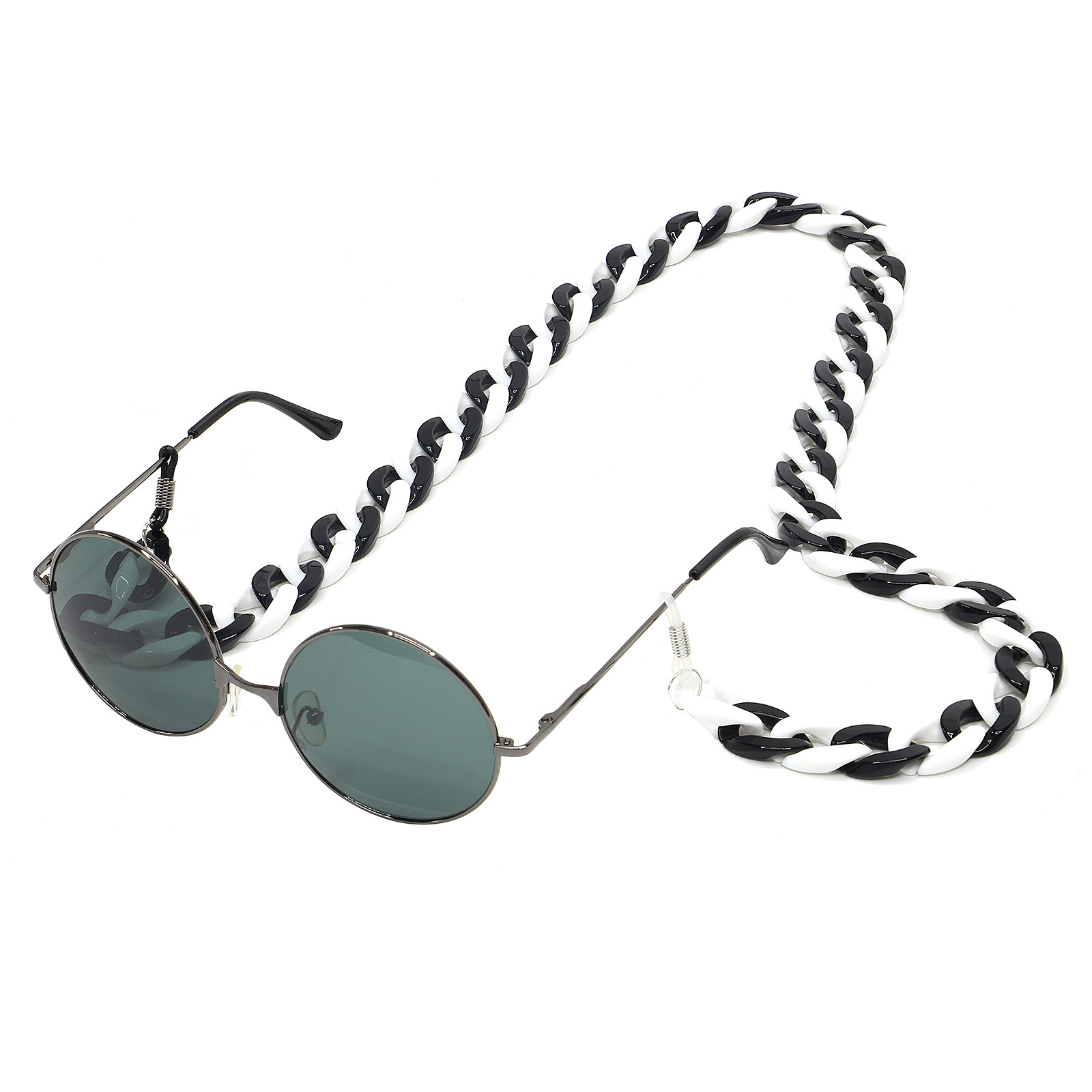 Retro Black White Glasses Chain display picture 14