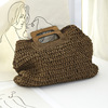 Woven bag Handbag Retro Dark brown Casual Bags Net Red personality Beach Bag Swimming bag Travelling bag wholesale