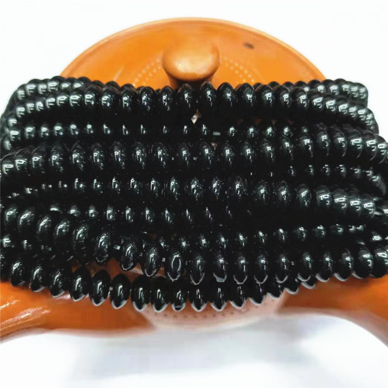 Wholesale of 3*6-4*8MM black crystal glass loose bead spacers, bead jewelry for abacus discs, direct sales from the manufacturer detail image 2