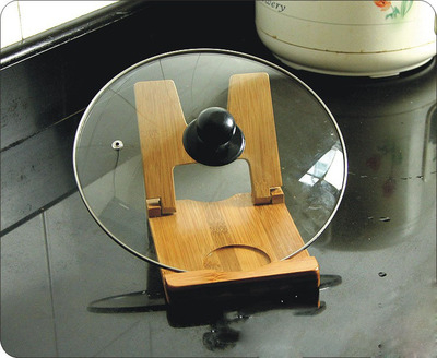 New listing Bamboo Pot cover rack Best Sellers kitchen fold Use Lid rack Manufactor wholesale customized