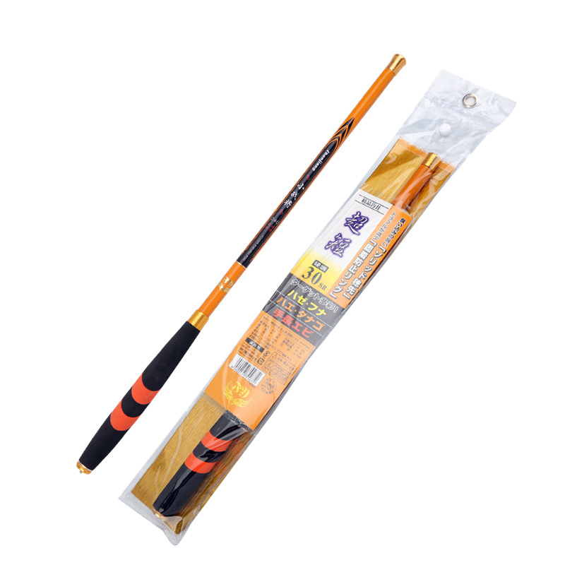Sección corta corriente caña de pescar varilla de mano de carbono varilla 1,8 m 2,1 m 2,4 m 2,7 m 3,0 M 3,6 m transfronteriza