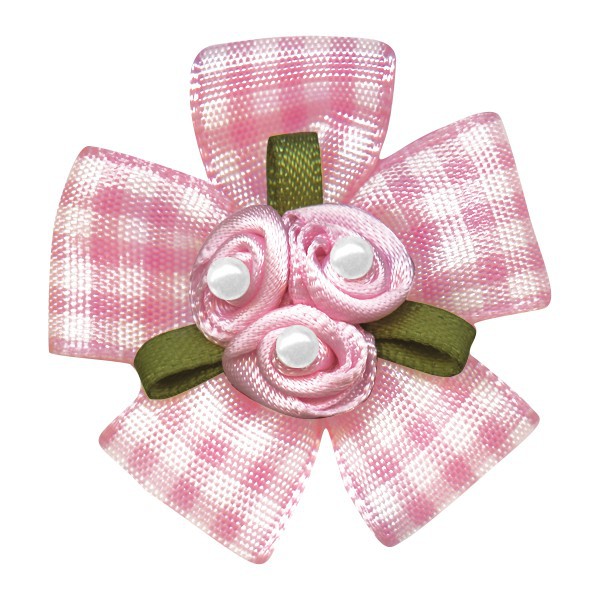 Yao Ming cinta flor decoración hecha a mano 3,6 cm de ancho cinta arco horquilla tocado ropa cinta pequeña flor arco