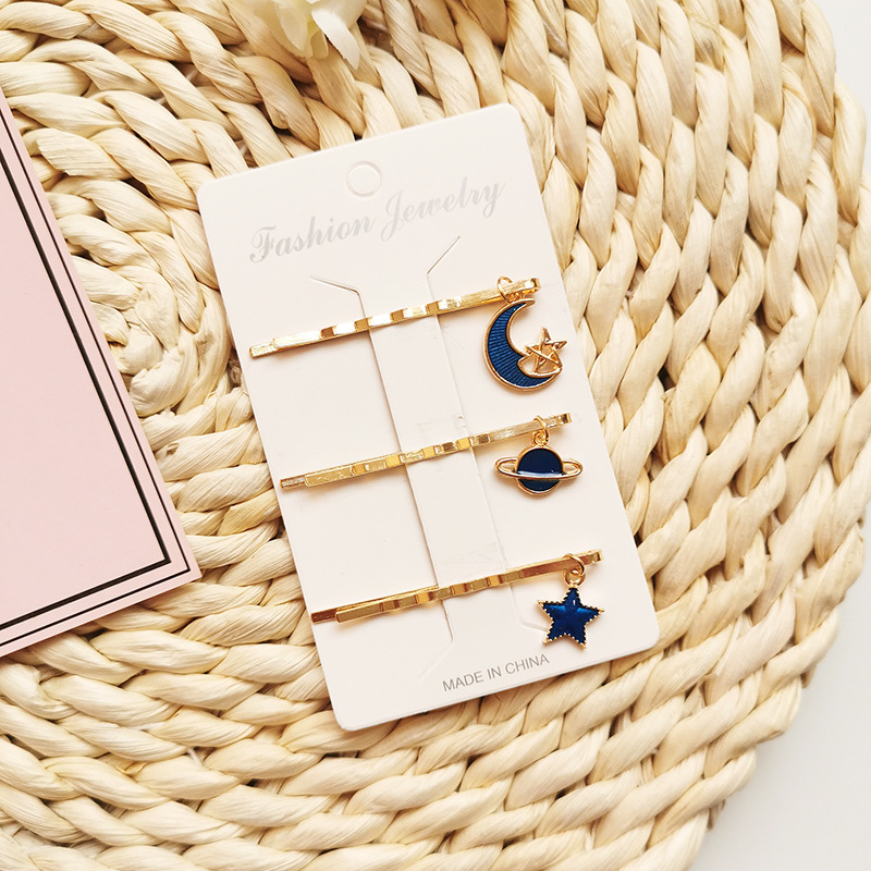 20g Weight Hair Pins, Hair Clip Hair Accessories Type 1 Set Quantity Daily Occasion Metal Material Starry Sky, Fruit, Starfish, Whale Pattern All Seasons Season Women's Gender Cute, Sweet, Korean Style Style Cute Sweet Korean Style Women's Starry Sky Fruit Starfish Metal Hair Pins Hair Clip 11