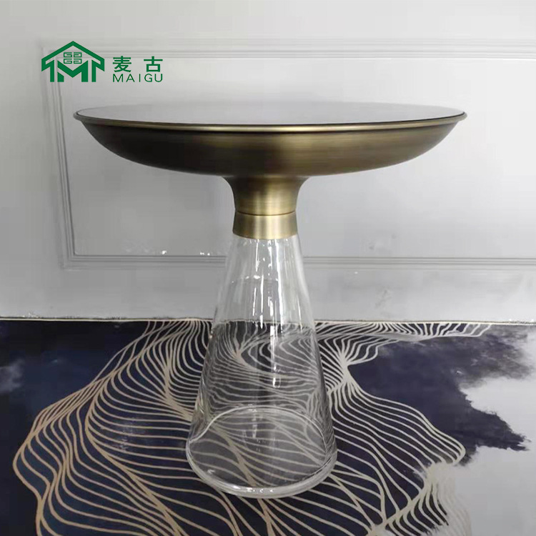 Высокое прозрачное дно + бронза